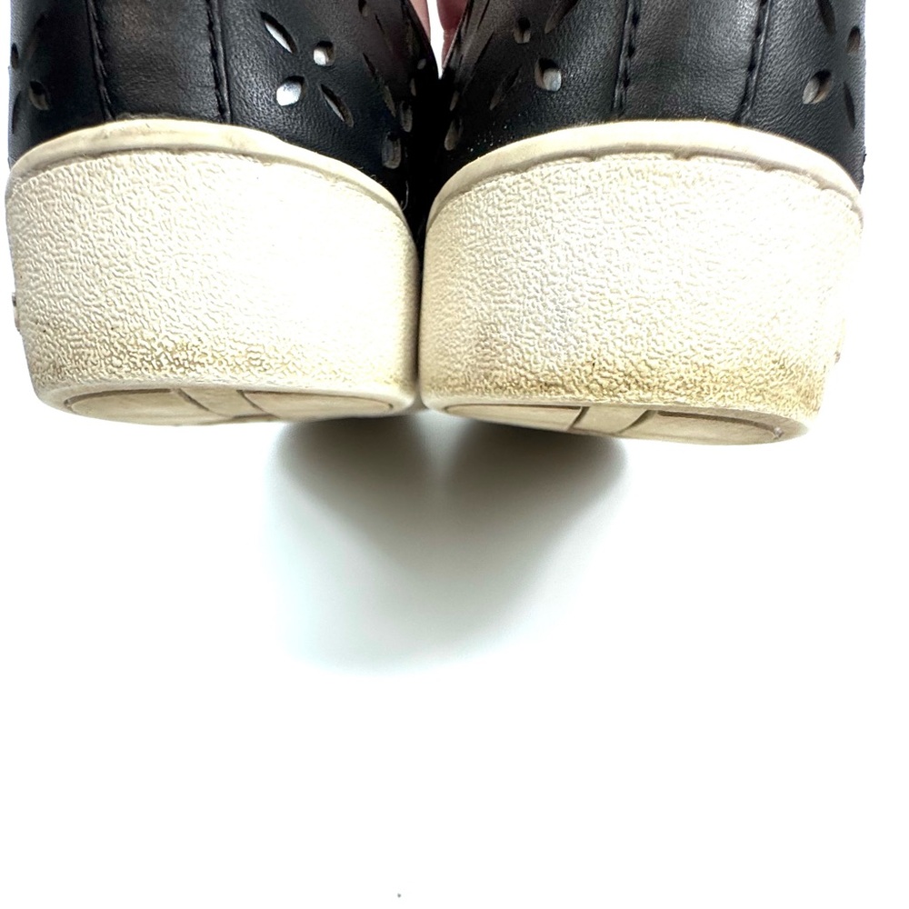 MICHAEL Michael Kors KEATON Leather Lasered Pull On Skate Sneakers black sz 6.5 - Picture 8 of 16